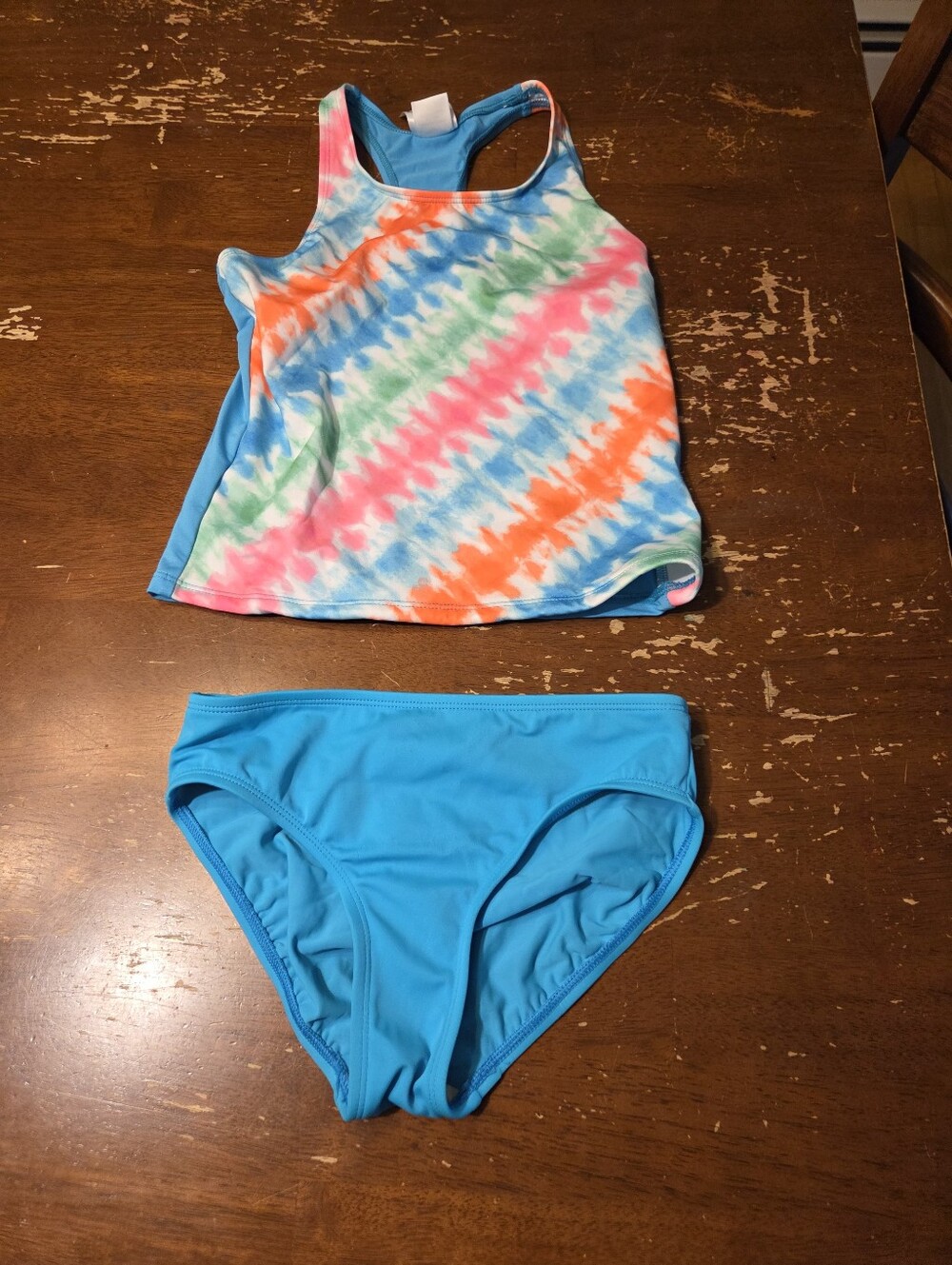 Lands End Kids Two-Piece Tankini Swim Set